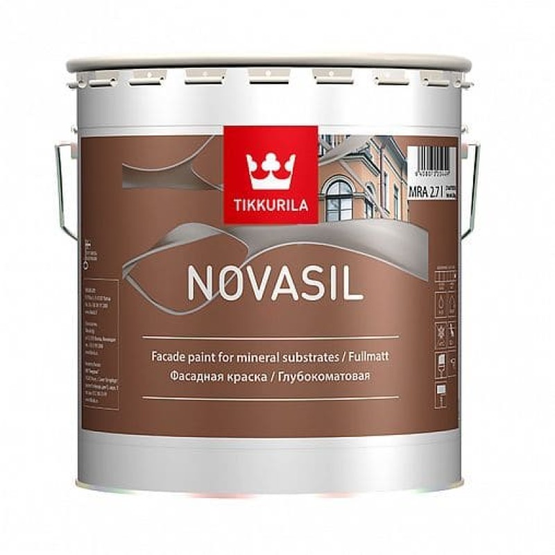 Vopsea siliconică pentru fațadă Tikkurila Novasil (baza MRС) 2,7L