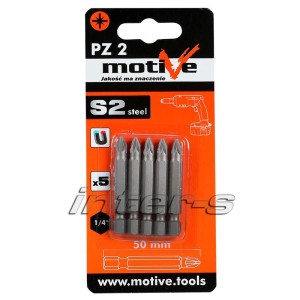 Capăt de șurubelniță cu magnet PZ2 50mm (5buc.) Motive