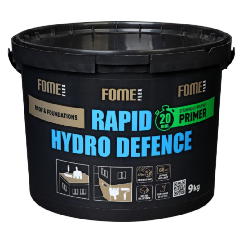 Битумно-полимерная гидроизоляция FOME FLEX Rapid Hydro Defence Primer, 9 кг.