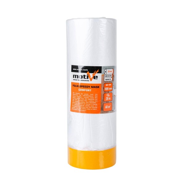 Folia cu bandă mascare Speedy Mask Comfort 3000mm\20m Motive