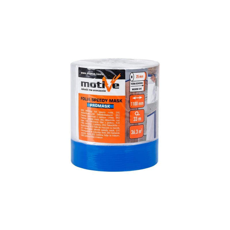 Folia cu bandă mascare Speedy Mask Promask 1100mm\33m Motive