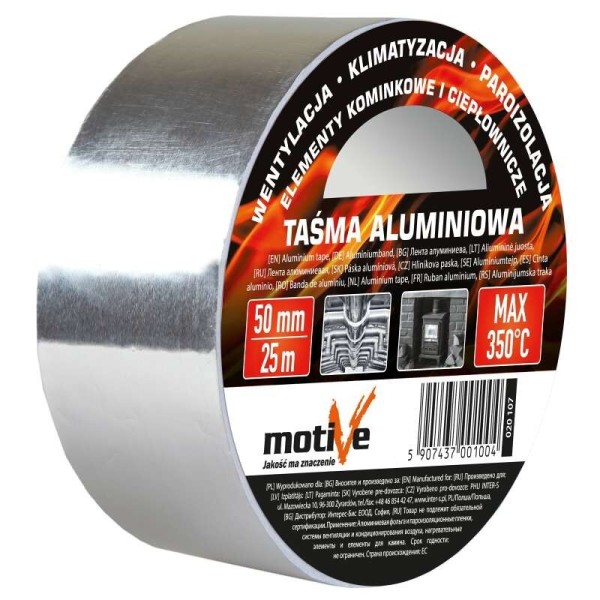 Bandă din aluminiu 50mm/25m НТ350 C° 