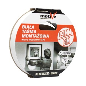 Bandă dublu adezivă din spuma 19mmx5m (alba) Motive