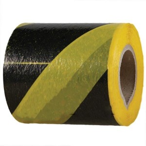 Bandă de avertizare galben/negru 80mm x 100m