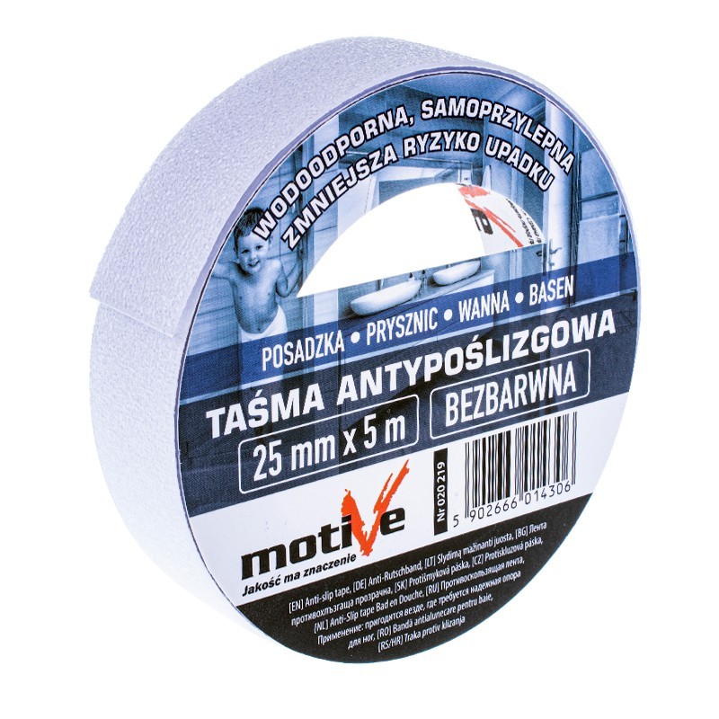 Bandă antiderapanta transparentă Motive 25mm/5m
