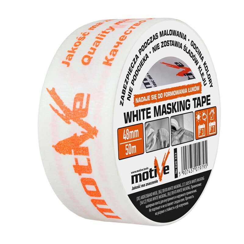 Bandă masc. pentru cercuri WHITE MASKING 48mm x 50m Motive