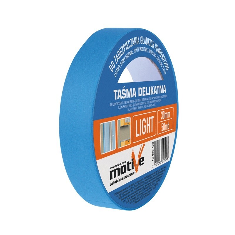 Bandă de mascare pentru suprafețe delicate 30mm\50m Motive