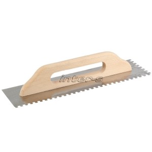 Drișcă din inox cu mâner din lemn cu dinți 8*13/48