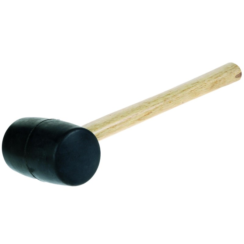 Ciocan din cauciuc cu mâner de lemn 0,60 kg.