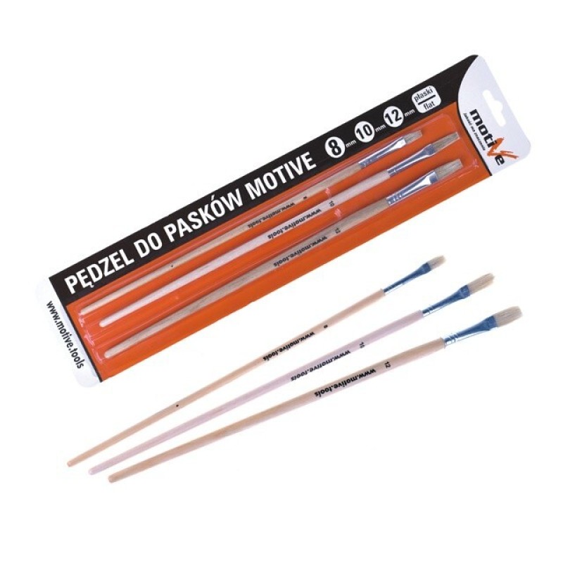 Кисть для полосок, комплект (8,10,12мм) Motive