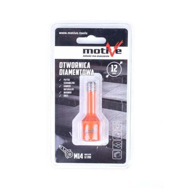 Burghiu-coroană diamantată M14 12mm Motive