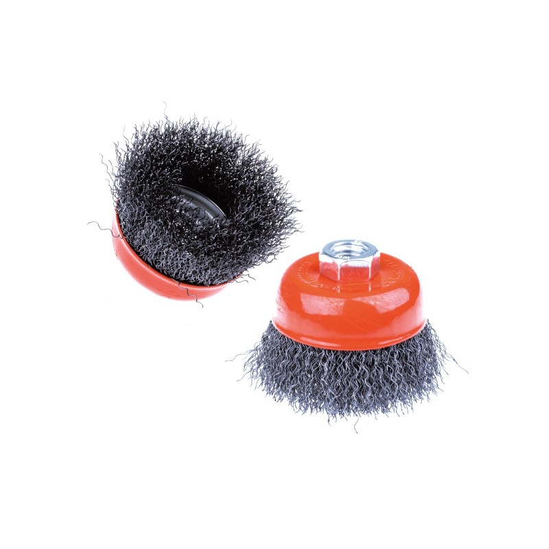 Щетка крацовка из витой проволоки нас. с гайкой М14 100мм