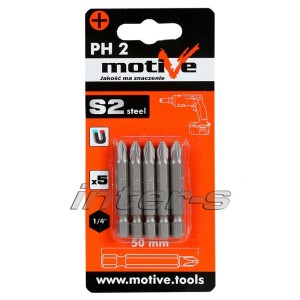 Capăt de șurubelniță cu magnet PH2 50mm (5buc.) Motive