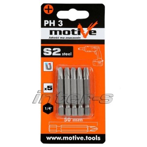 Capăt de șurubelniță cu magnet PH3 50mm (5buc.) Motive