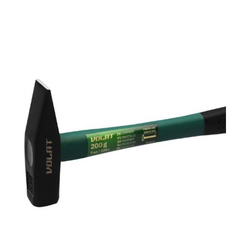 Молоток 0,2кг с фиберглассовой рукояткой Волат