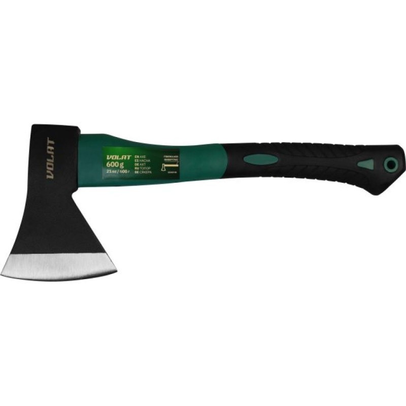 Топор с фиберглассовой рукояткой 0,6 кг Волат