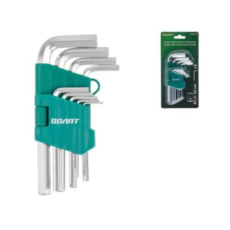 Set chei HEX 1,5-10mm 9buc. scurte Volat