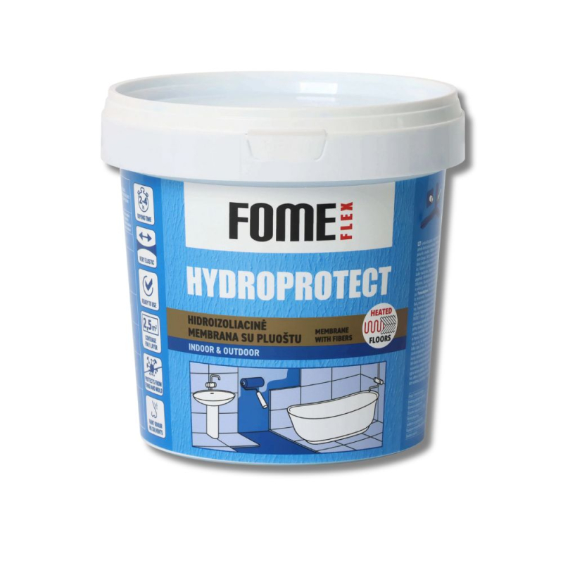 Гидроизоляция с фиброволокном Fome Flex HYDROPROTECT Membrane, 1,5 кг