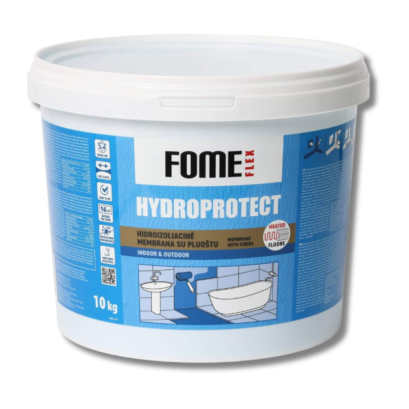 Гидроизоляция с фиброволокном Fome Flex HYDROPROTECT Membrane, 10 кг