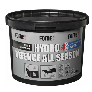 Битумная гидроизоляция всесезонная Fome Flex Hydro Defence All Season Primer, 9 кг