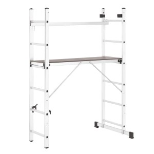 Scară și schelă cu platformă din aluminiu 2x6 Motive (max 150kg)