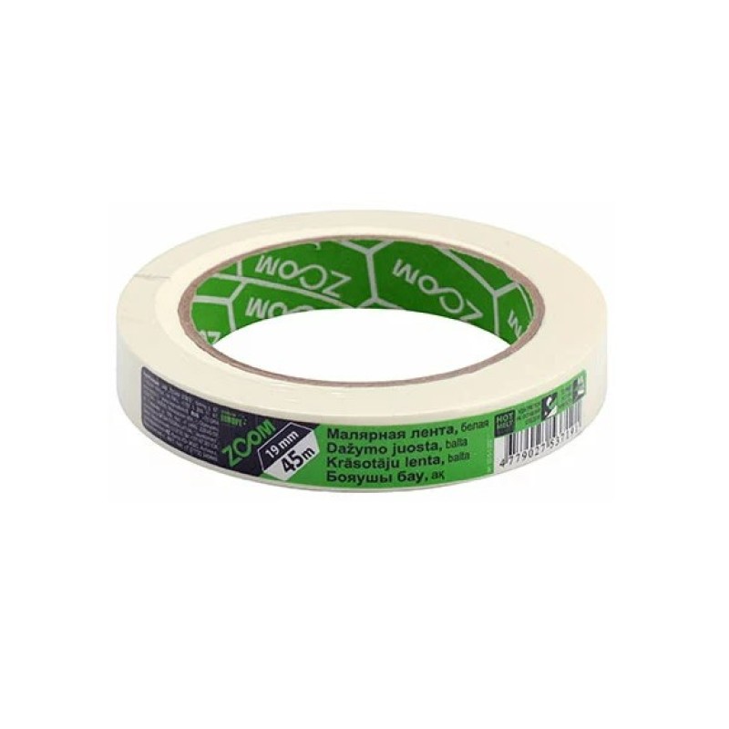 Bandă mascare Zoom, 19mm х 45m albă