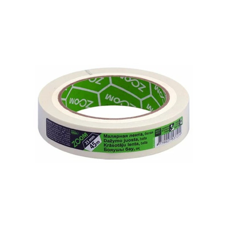 Малярная Лента Zoom, 25мм х 45м белая