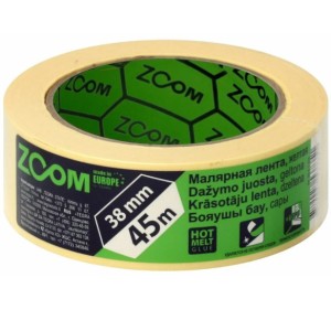 Bandă mascare  Zoom, 38mm х 45m, galbenă