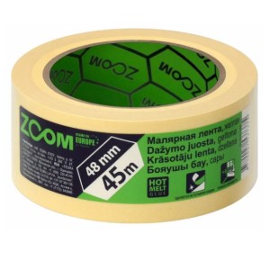Bandă mascare  Zoom, 48mm х 45m, galbenă