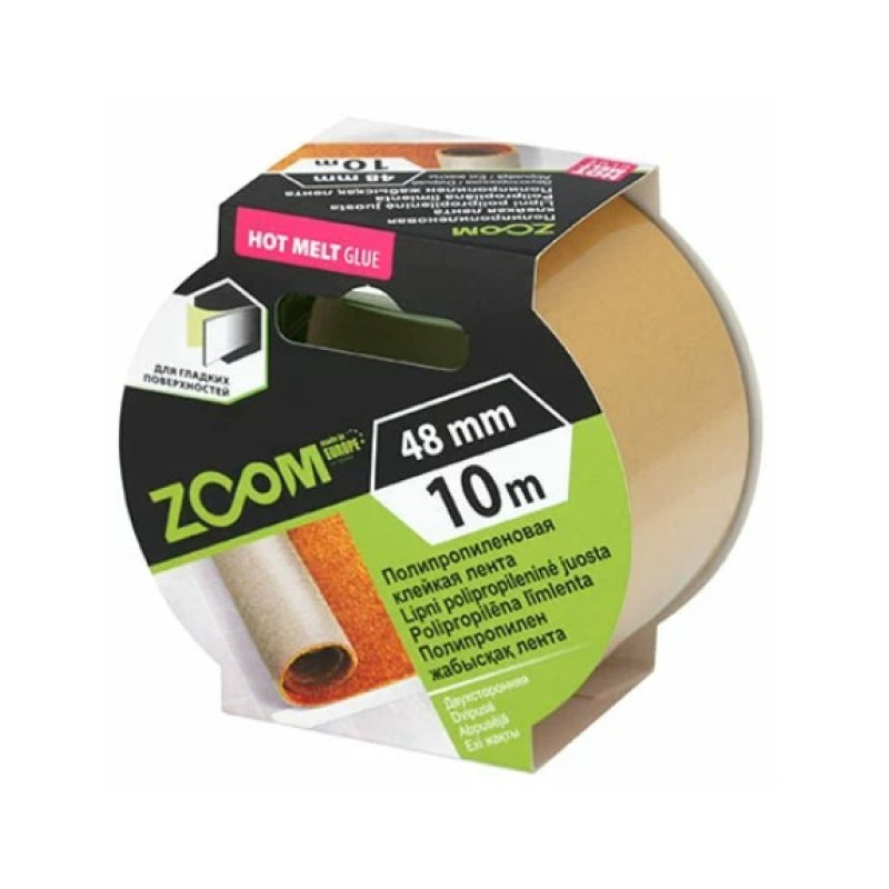 Двухсторонняя полипропиленовая клейкая лента 48мм х10м