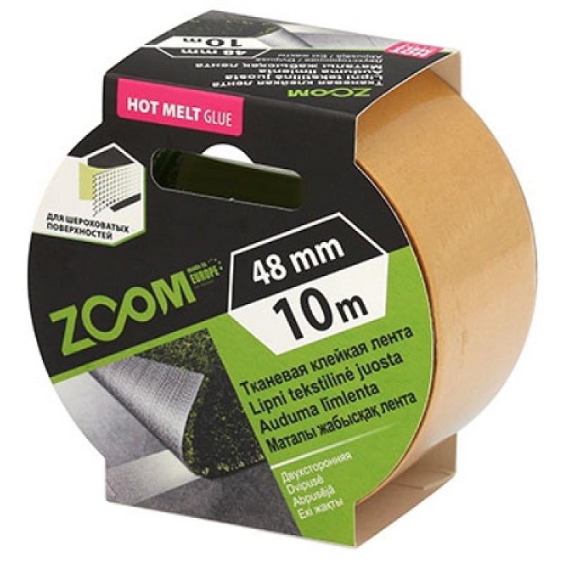 Двухсторонняя тканевая клейкая лента 48мм х 10м