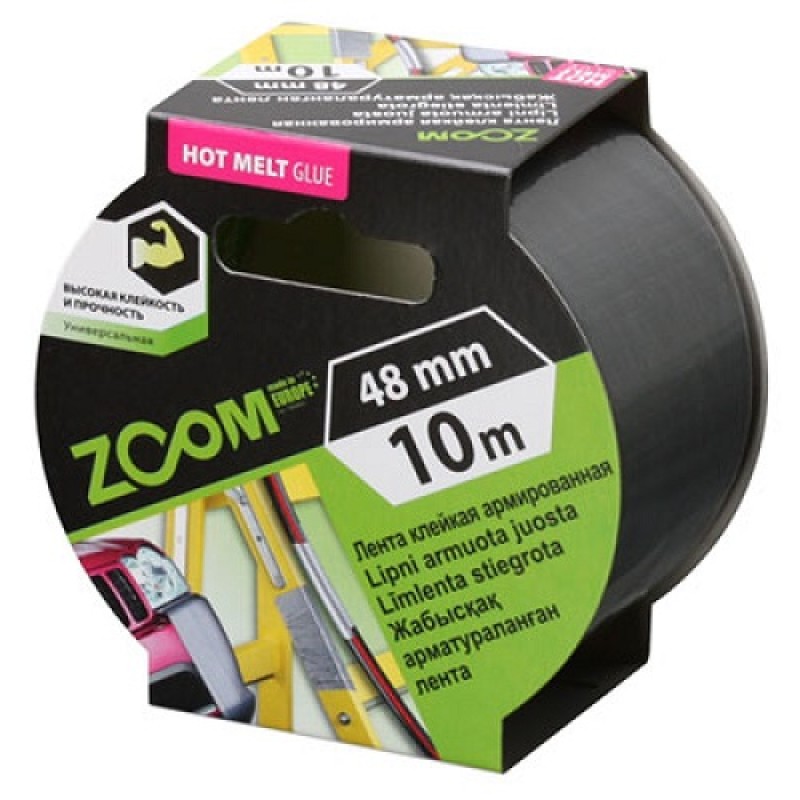 Bandă adezivă armată 48mm х 10m Zoom, sur