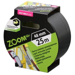 Bandă adezivă armată 48mm х 25m Zoom, sur