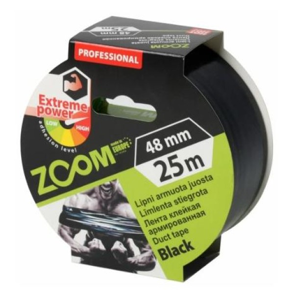 Bandă adezivă armată extreme power Zoom 48mm х 25m (neagra)