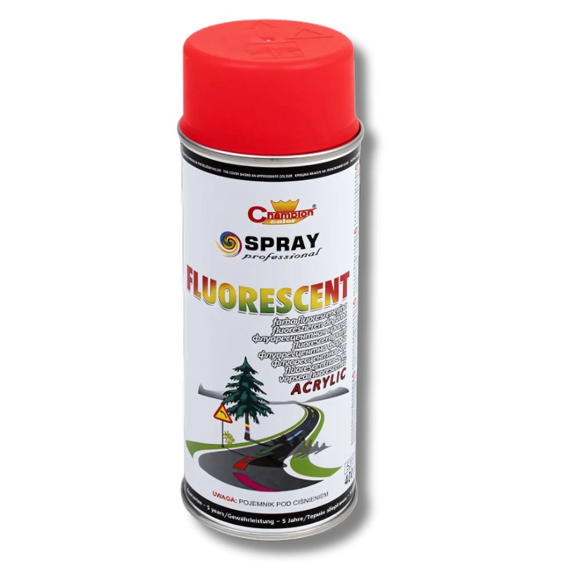 Эмаль-спрей флуоресцентная Champion, красная 400мл