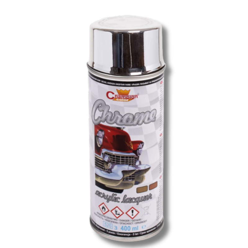 Эмаль-спрей Champion Super Chrome, серебристый 400мл