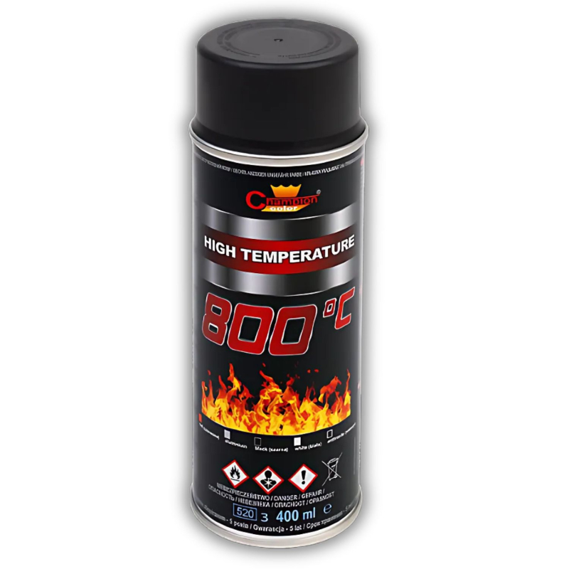 Эмаль-спрей термостойкая Champion Termo, черная 400мл