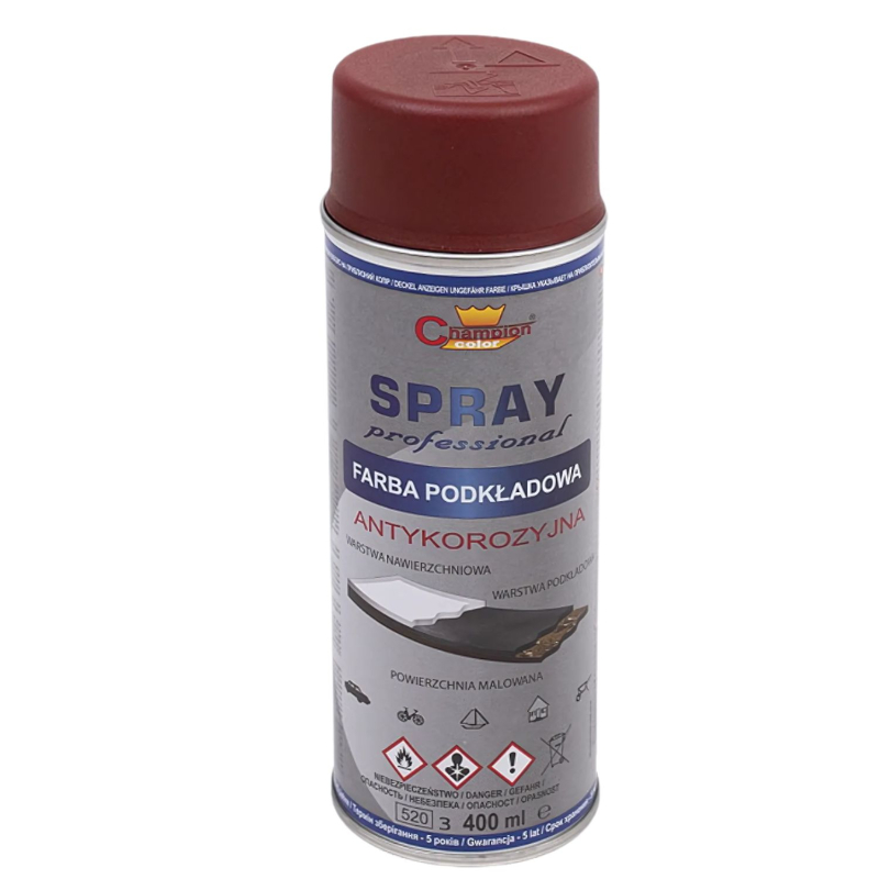 Грунт-спрей Champion, красный оксид (RAL 3009), 400мл