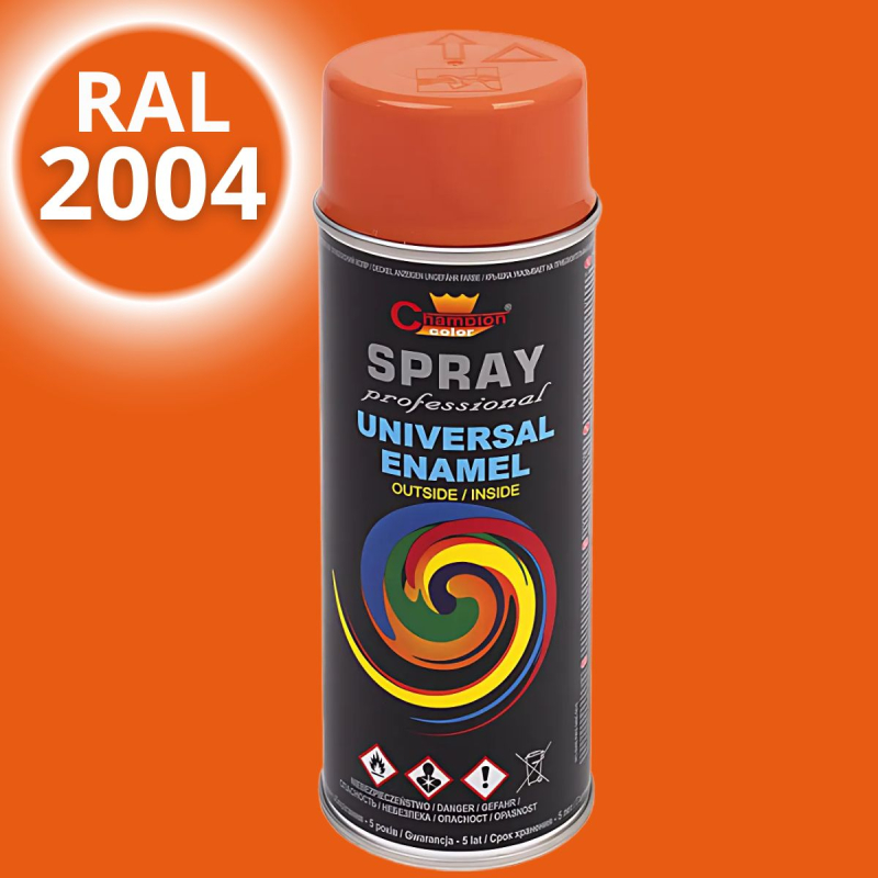 Эмаль-спрей универсальная Champion, оранжевая (RAL 2004), 400мл