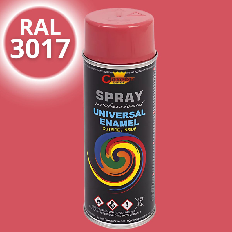Эмаль-спрей универсальная Champion, розовая (RAL 3017), 400мл