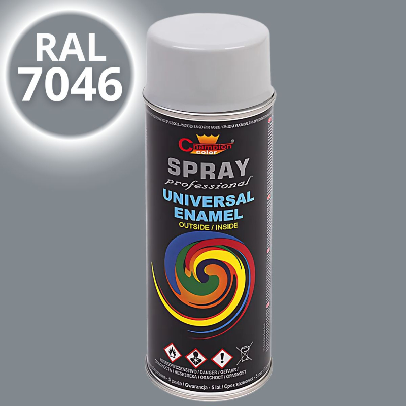 Email spray universal Champion, sur deschis (RAL 7046), 400ml