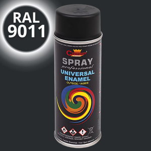 Email spray universal Champion, negru mat 400ml (RAL 9011)