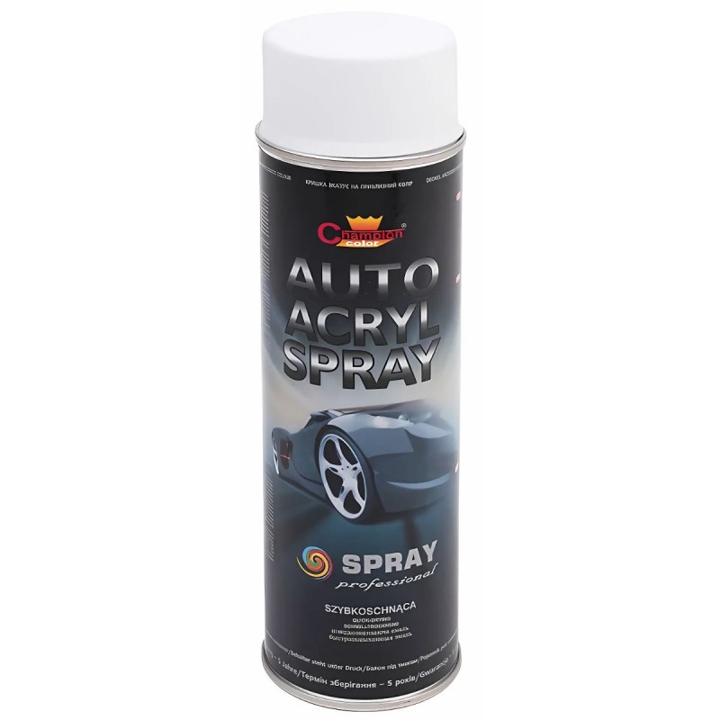Email spray Champion Auto Acryl, alb mat 500ml