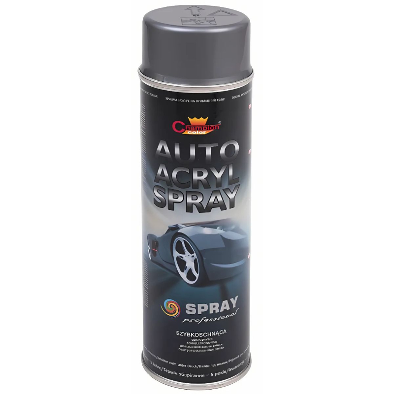 Краска-спрей Champion Auto Acryl, серебристый 500мл