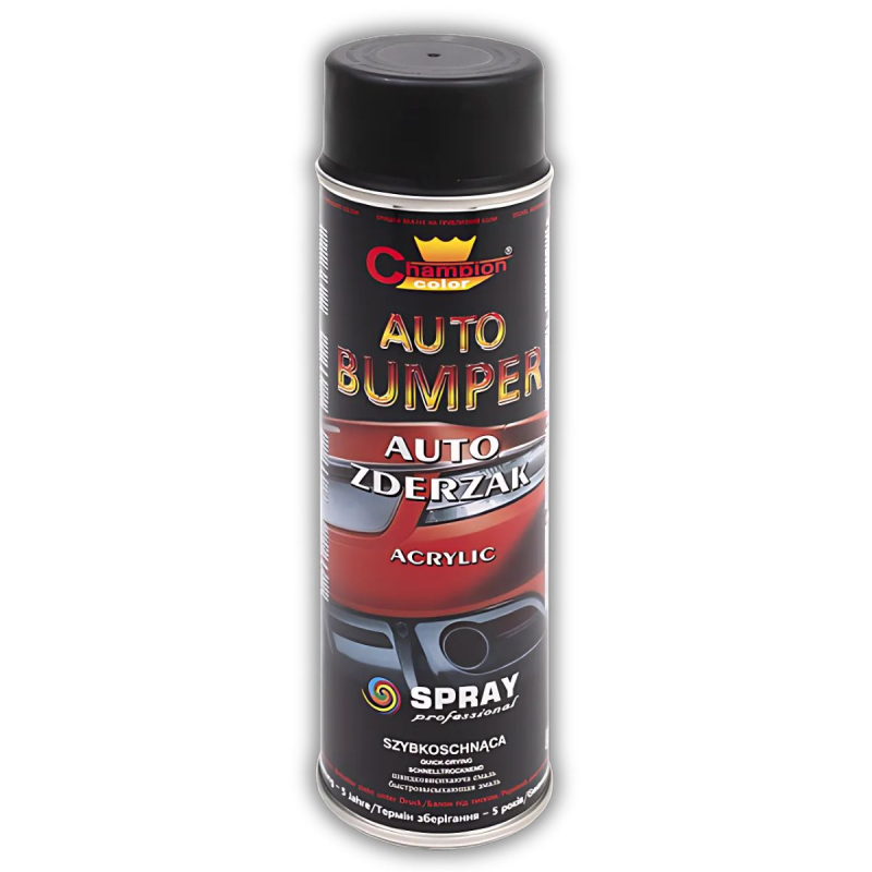 Email spray Champion Auto Acryl Bumper, negru mat 500ml