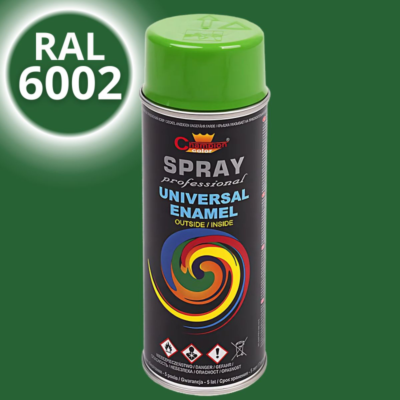 Эмаль-спрей универсальная Champion, зеленая (RAL 6002), 400мл