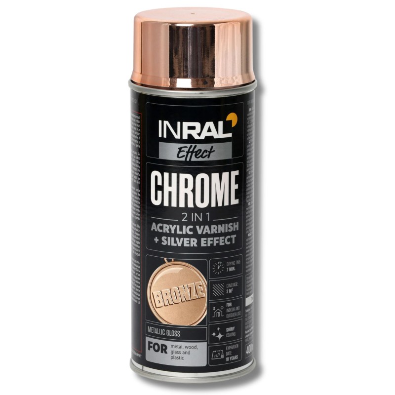 Эмаль-спрей Inral Chrome, медная 400мл