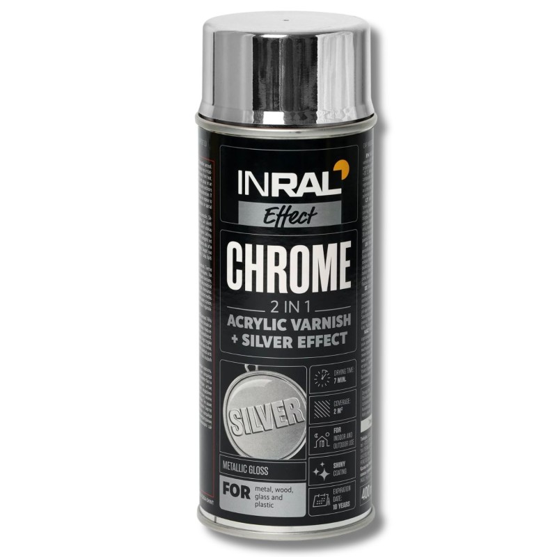 Email spray Inral Chrome, argint 400ml