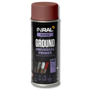 Grund spray Inral, roșu (RAL 3009) 400ml