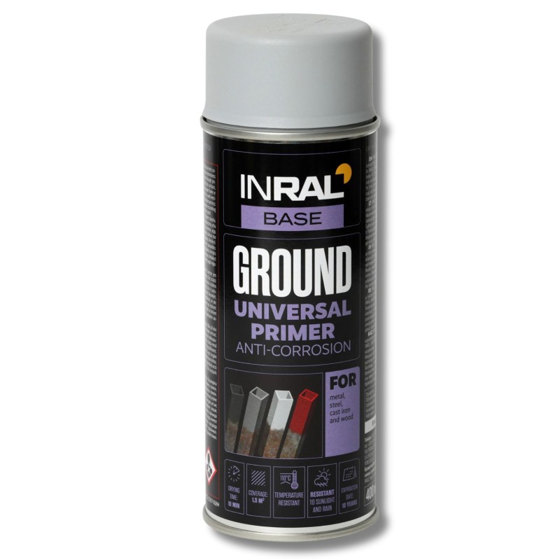 Грунт-спрей Inral, серый (RAL 7040), 400мл